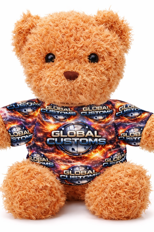 10 Inch Teddy Bear With Custom Sublimated Bear T-Shirt