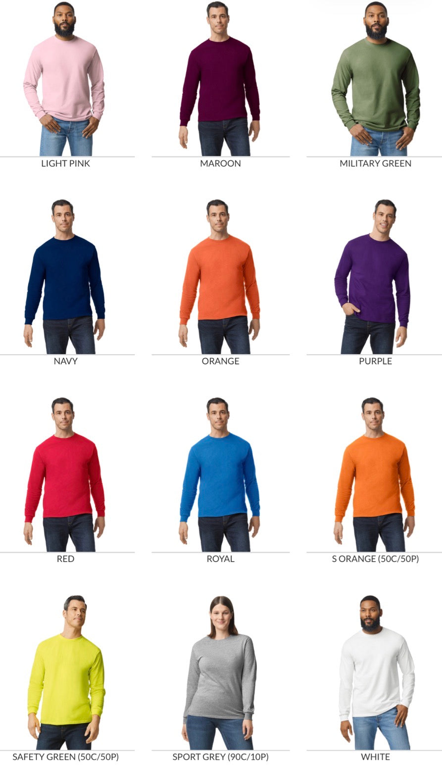 Custom DTF Adult Long Sleeve T-Shirt
