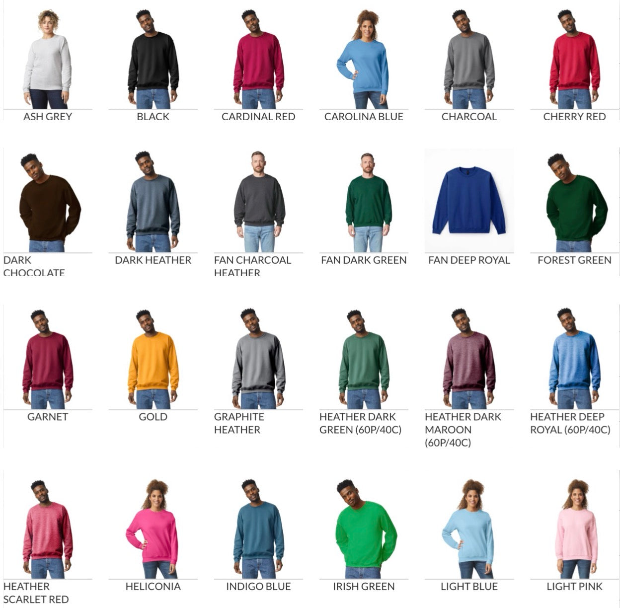 Custom DTF Adult Crew Neck Sweatshirt